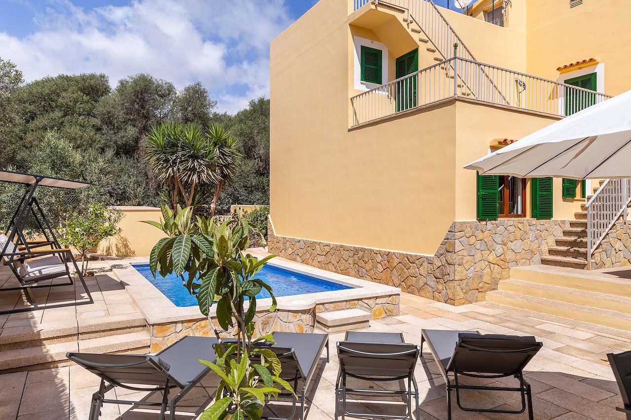 Exterior view of Single-family semi-detached to rent in Felanitx  with Air Conditioner, Swimming Pool and Furnished