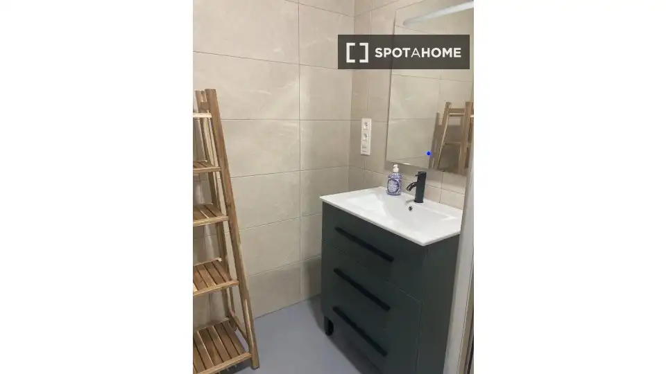 Bany de Estudi per a compartir en Aia amb Aire condicionat, Terrassa i Moblat
