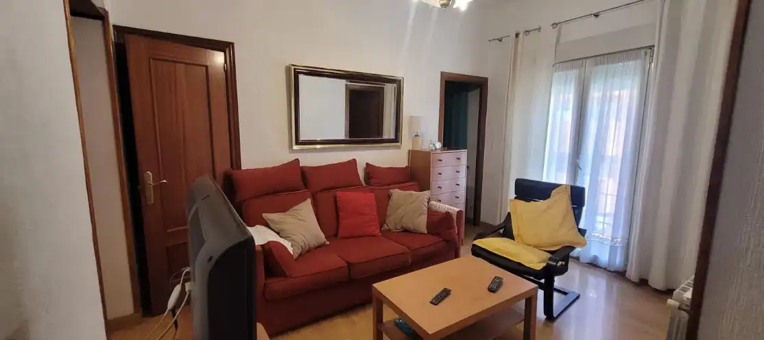 Sala de estar de Piso de alquiler en Madrid con Calefacción, Amueblado y Balcón