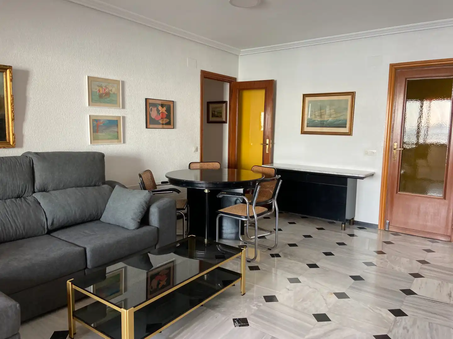 Living room of Flat for rent in Benidorm  with Heating, Parquet flooring and Terrace