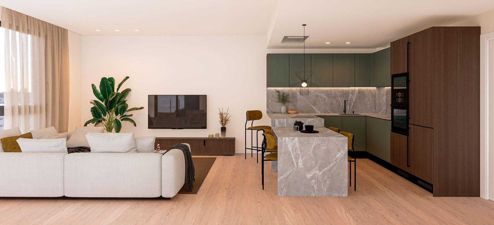 Living room of Flat for sale in  Murcia Capital  with Air Conditioner, Heating and Private garden