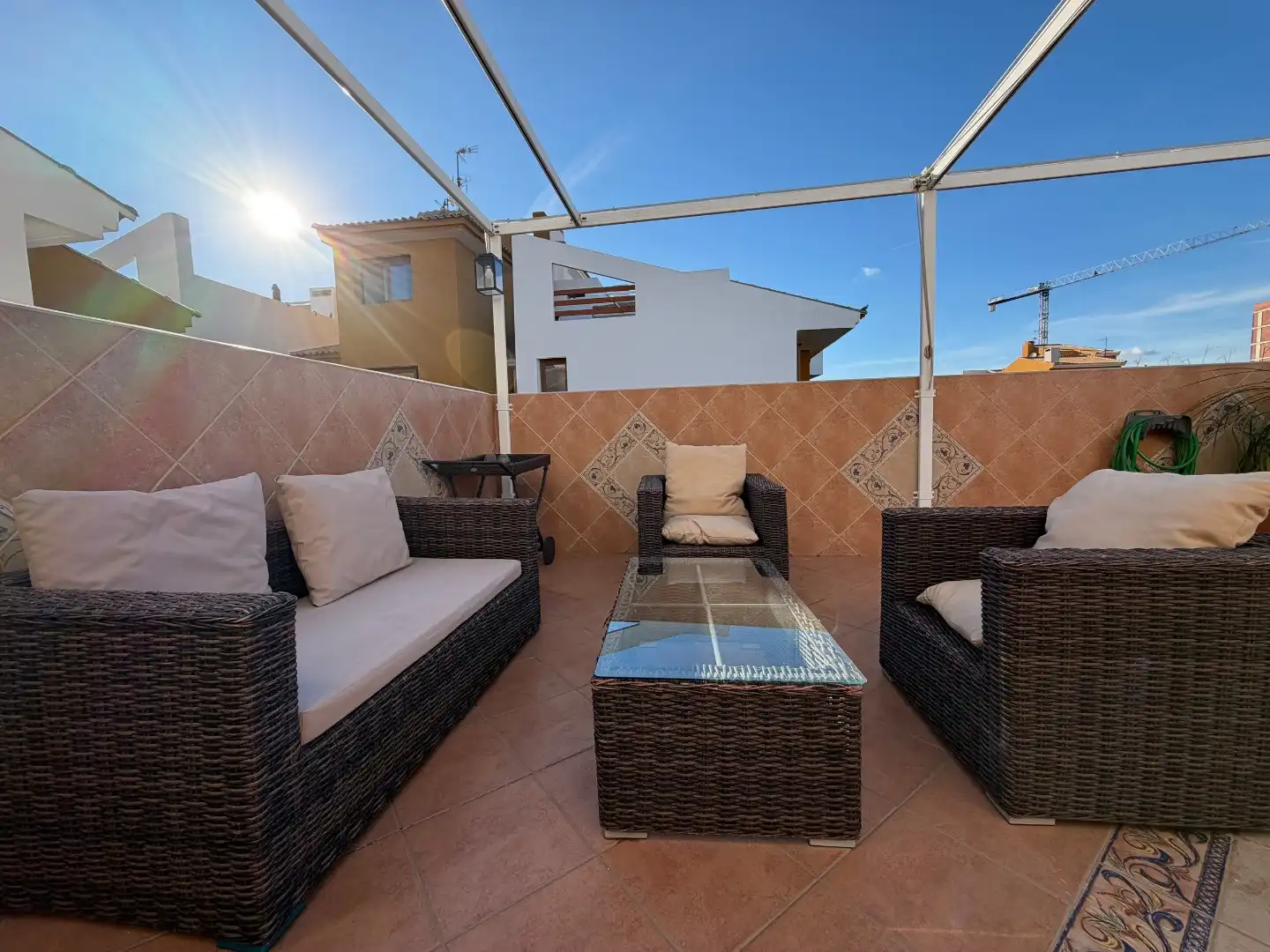 Terrasse von Wohnung zur Miete in Playa del Acequión, Náufragos y Rocío del Mar