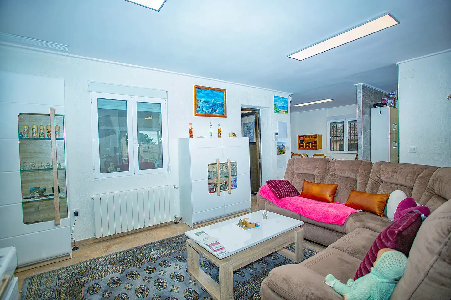 Sala de estar de Finca rústica en venta en Aspe con Aire acondicionado, Calefacción y Jardín privado