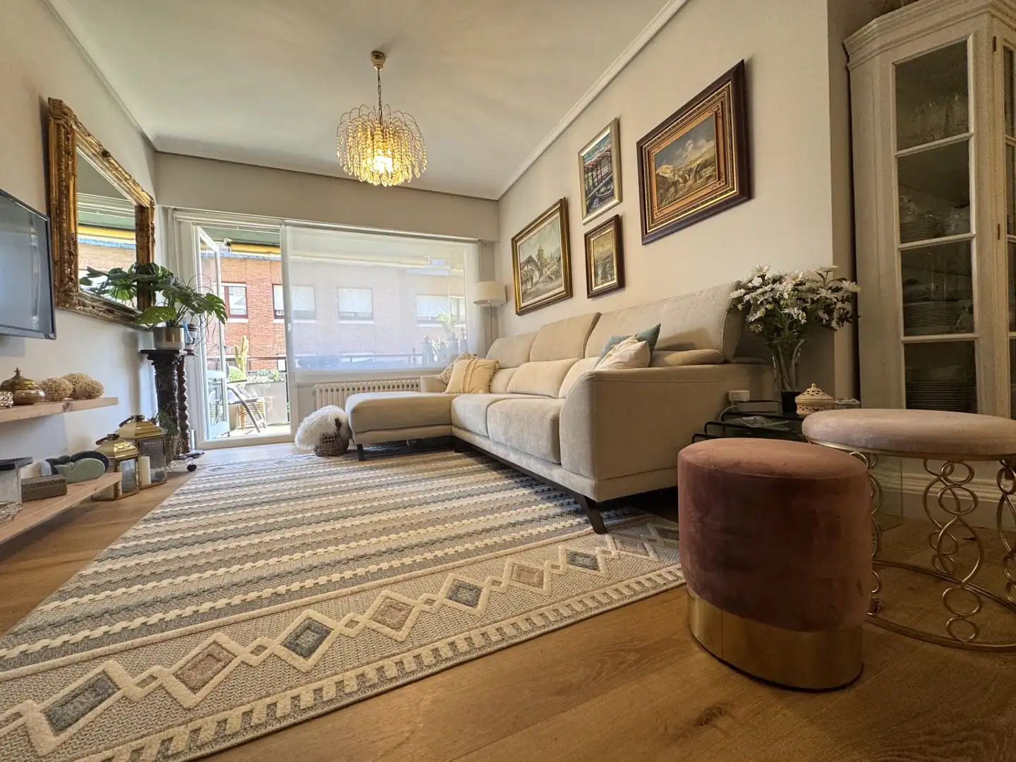 Sala de estar de Piso en venta en Getxo  con Calefacción, Terraza y Amueblado