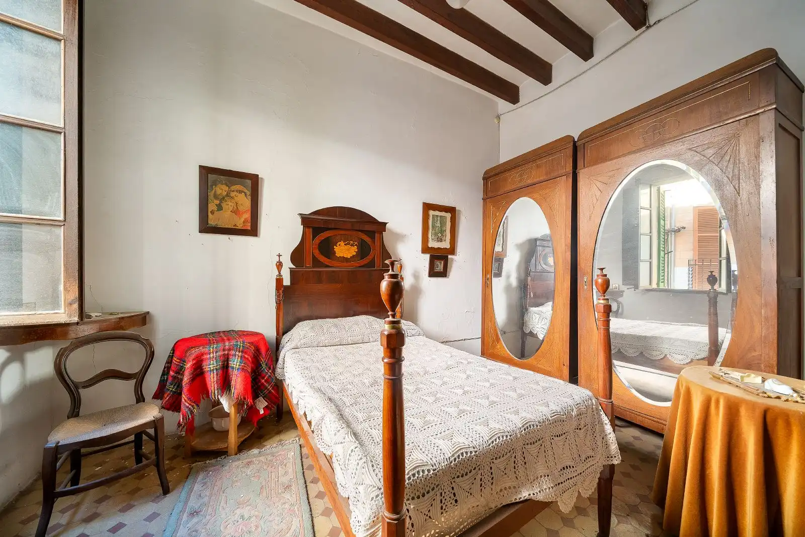 Schlafzimmer von Einfamilien-Reihenhaus zum Verkauf in Sa Pobla mit Heizung, Privatgarten und Terrasse