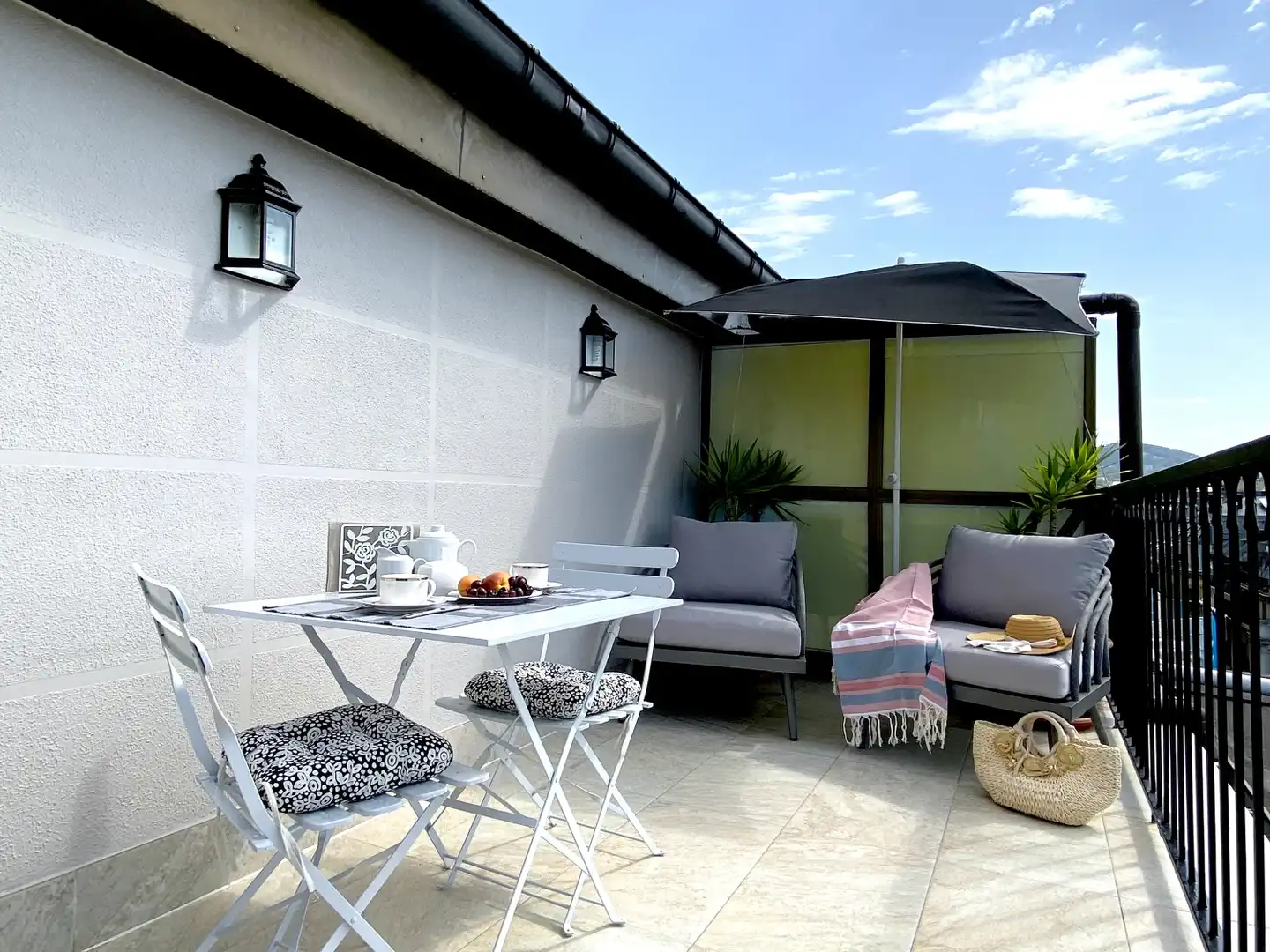 Terrasse von Dachboden zur Miete in Donostia - San Sebastián  mit Terrasse, Möbliert und Waschmaschine