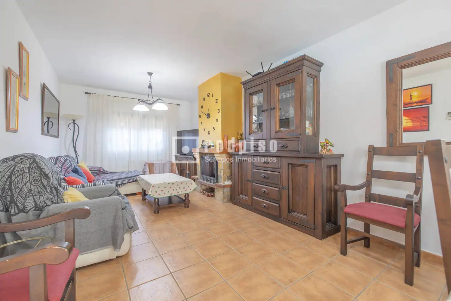 Sala d'estar de Casa o xalet en venda en Aldea del Fresno amb Aire condicionat, Calefacció i Terrassa