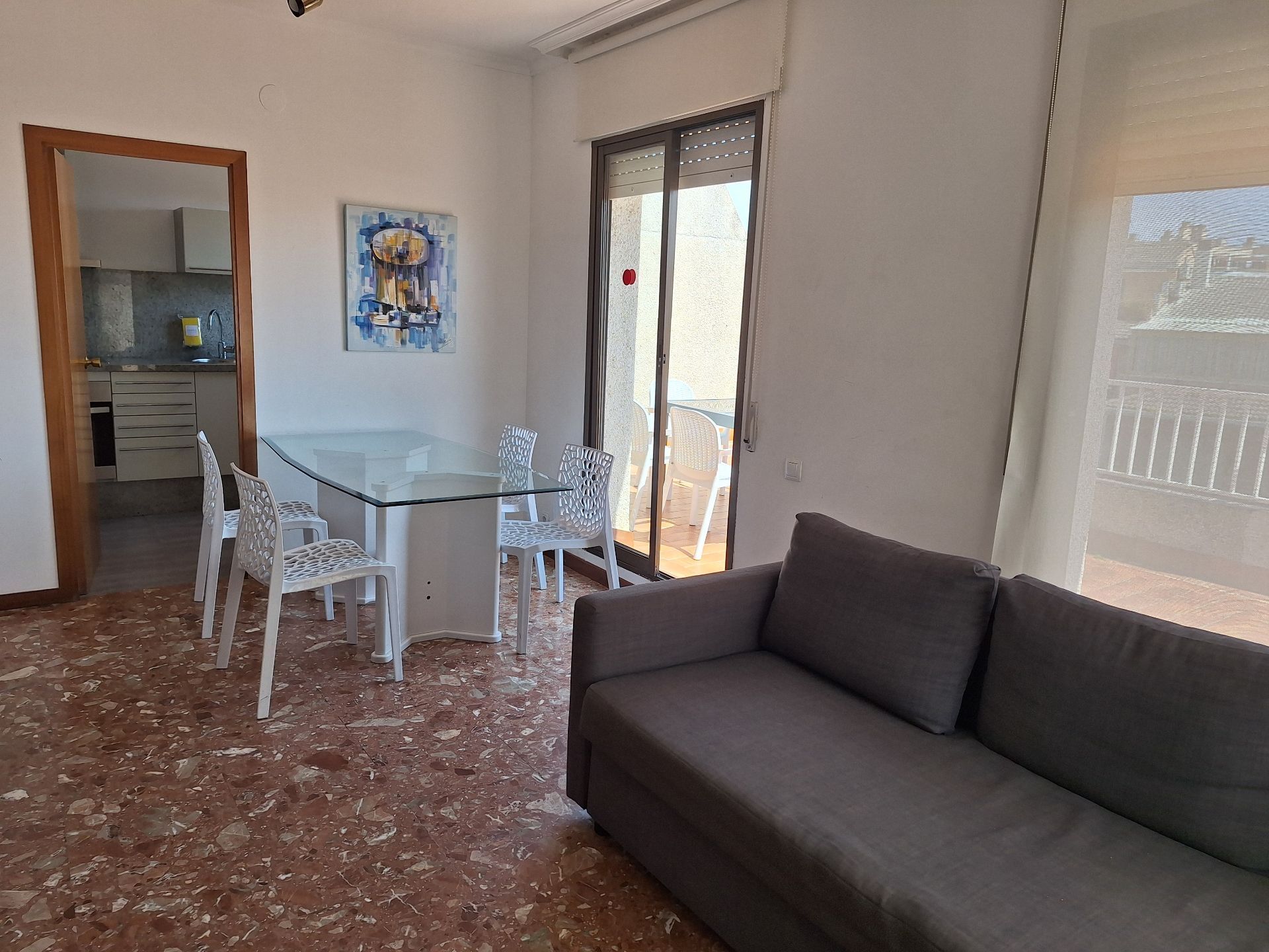 Sala de estar de Ático de alquiler en Salou con Calefacción, Terraza y Amueblado