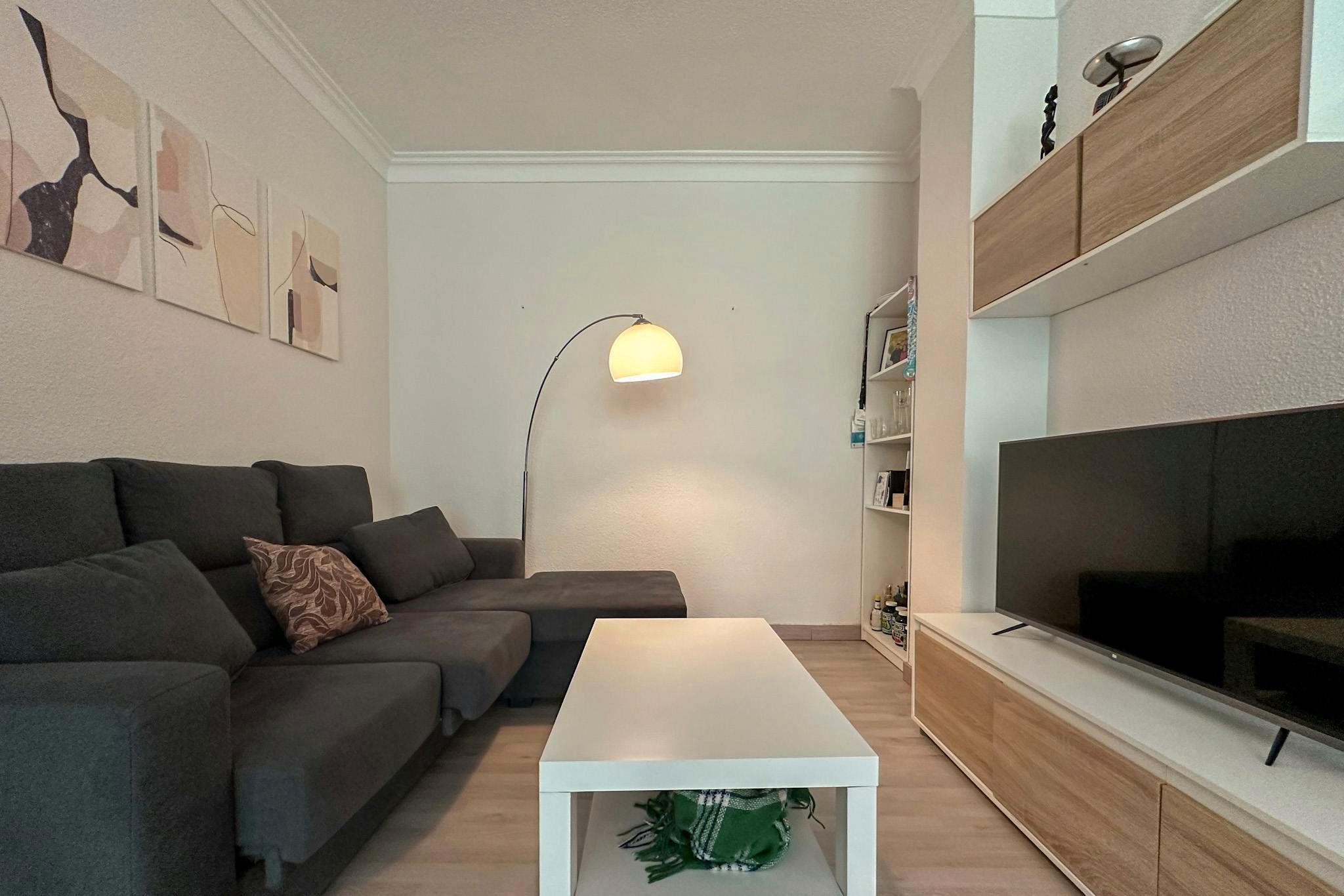 Living room of Flat to rent in  Madrid Capital  with Air Conditioner, Heating and Furnished