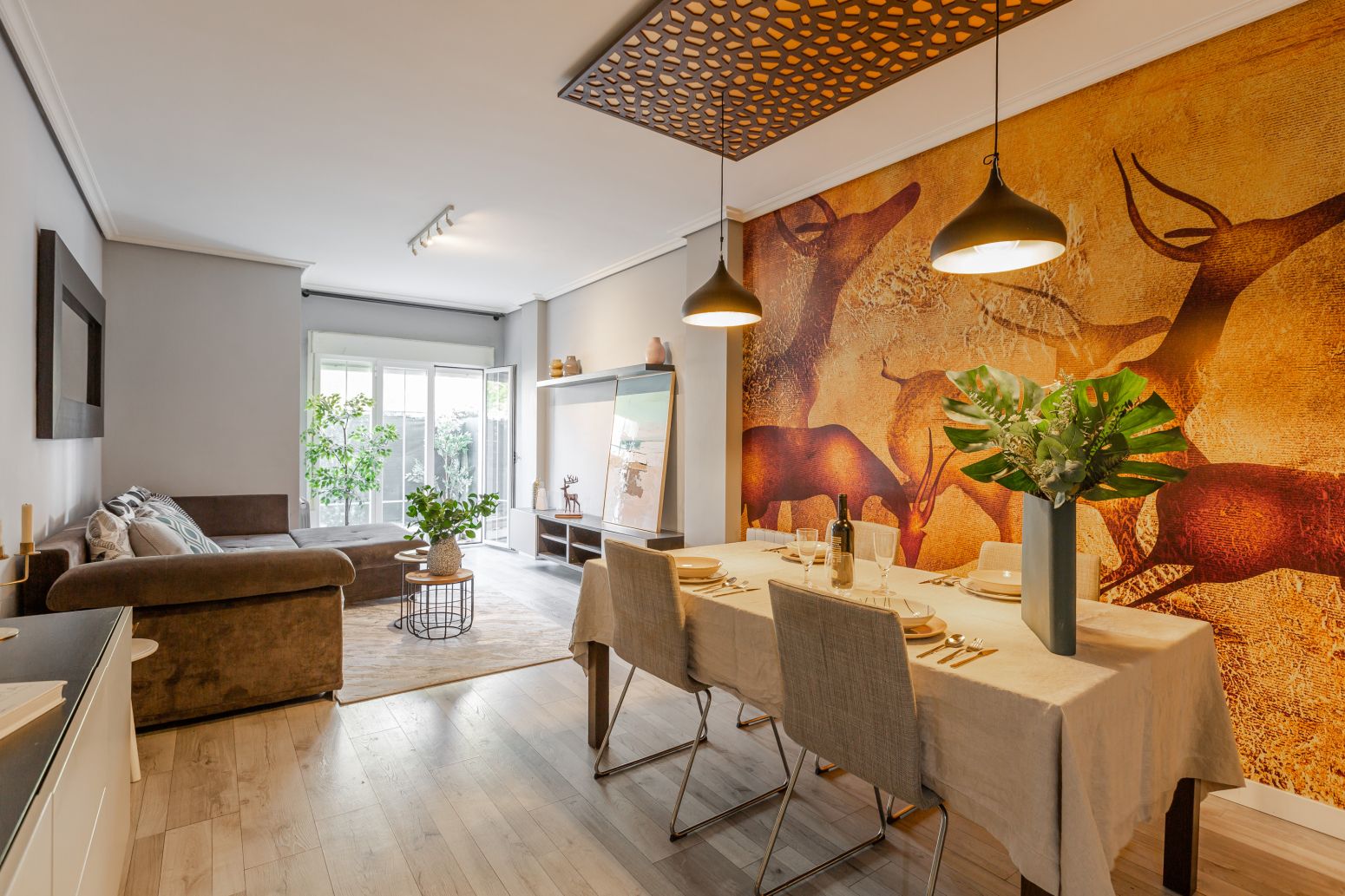 Dining room of Flat for sale in Huarte / Uharte  with Heating, Private garden and Parquet flooring