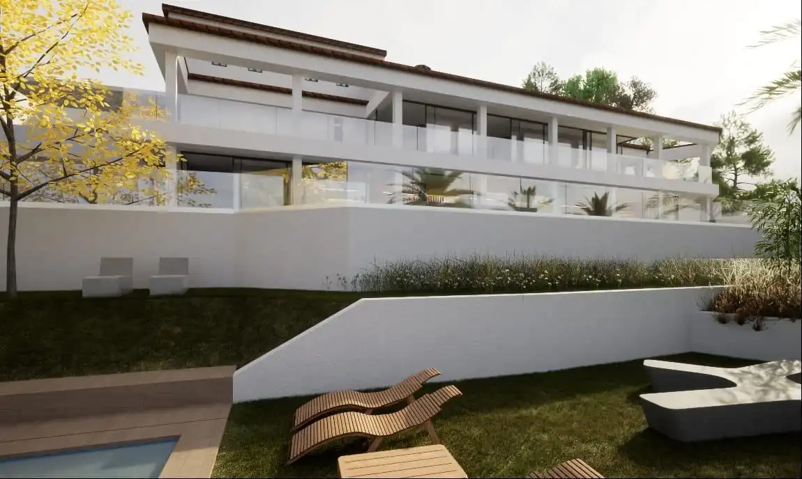 Vista exterior de Casa o xalet en venda en Almuñécar amb Jardí privat, Terrassa i Piscina