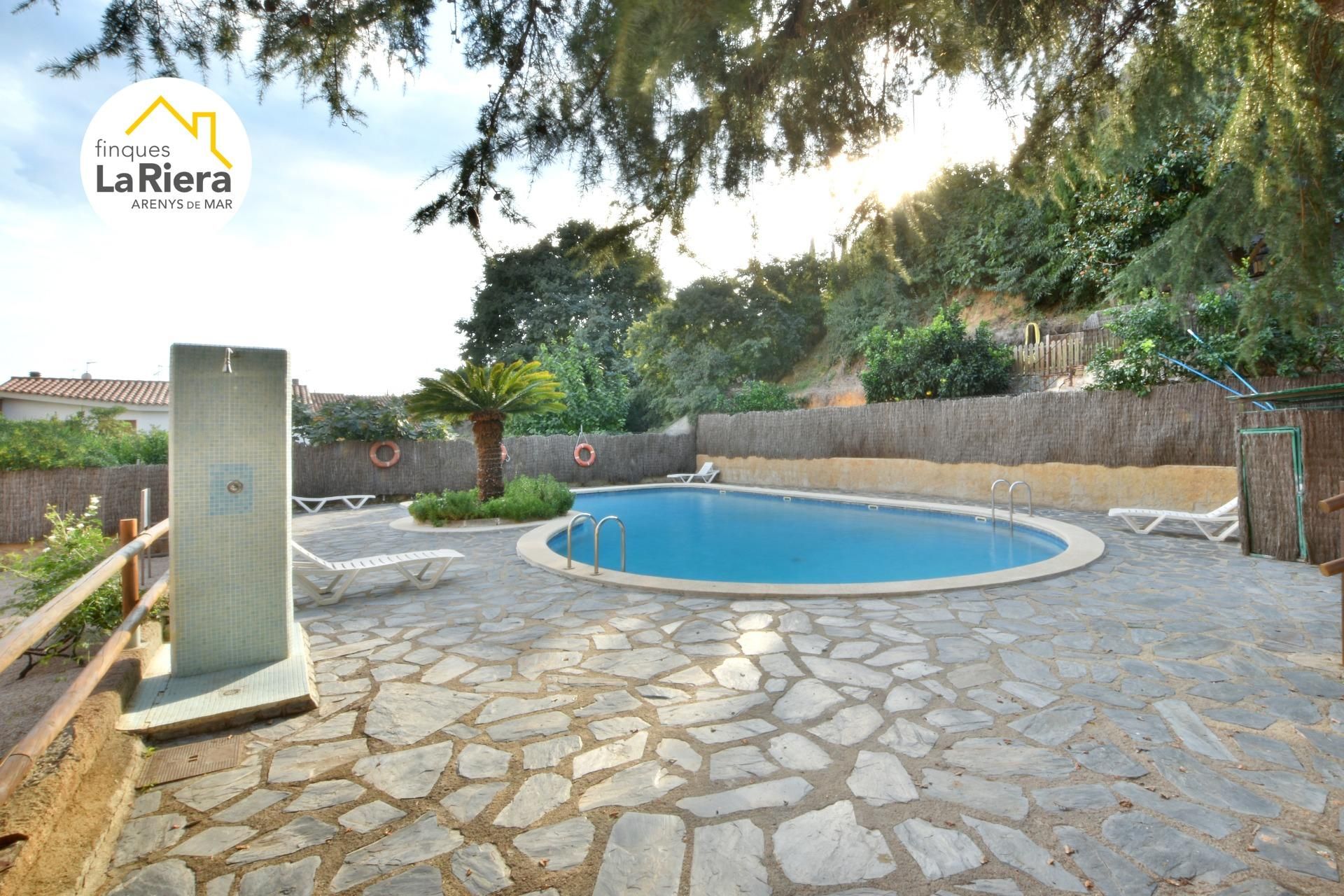 Swimming pool of Flat for sale in Arenys de Munt  with Heating, Private garden and Parquet flooring