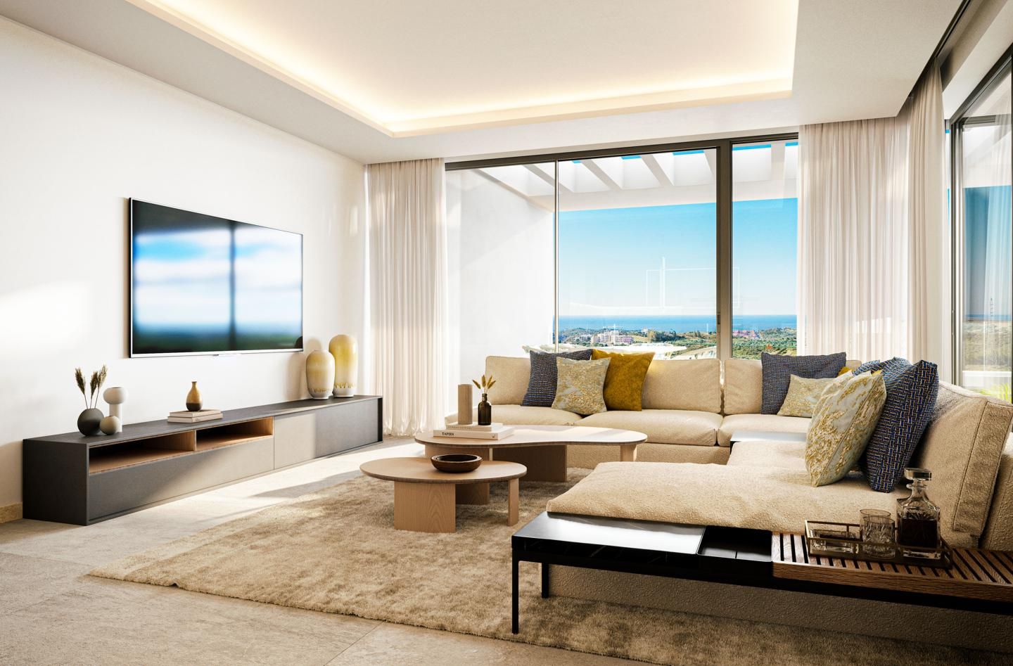 Sala d'estar de Apartament en venda en Casares amb Aire condicionat, Calefacció i Jardí privat