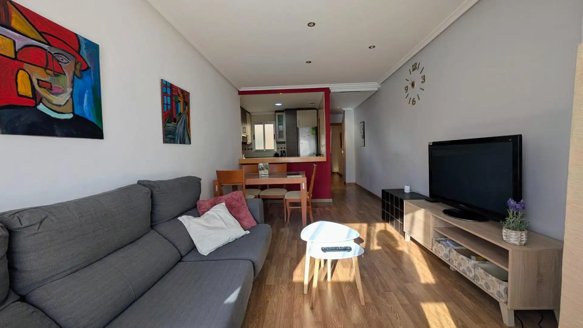 Living room of Flat for rent in Elche / Elx  with Air Conditioner, Terrace and Furnished