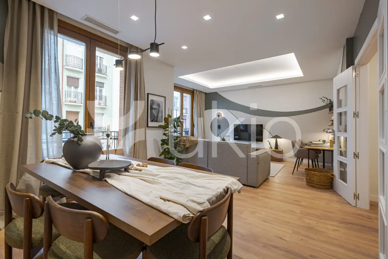 Wohnzimmer von Wohnungen zur Miete in Madrid mit Klimaanlage, Heizung und Möbliert