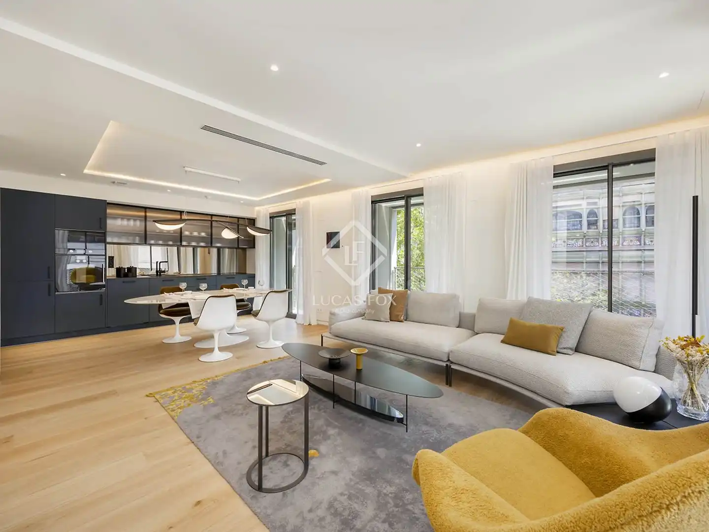 Living room of Attic for sale in Barcelona  with Air Conditioner, Terrace and Swimming Pool