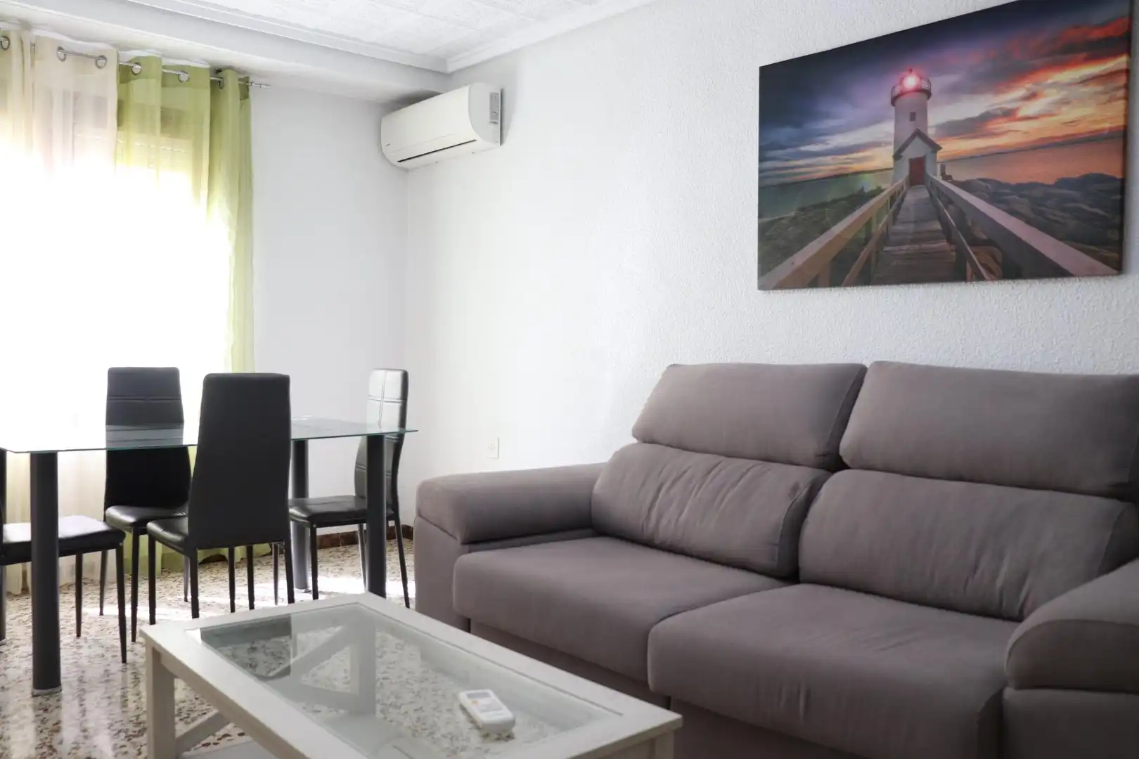 Sala de estar de Piso de alquiler en Elche / Elx con Aire acondicionado, Amueblado y Balcón