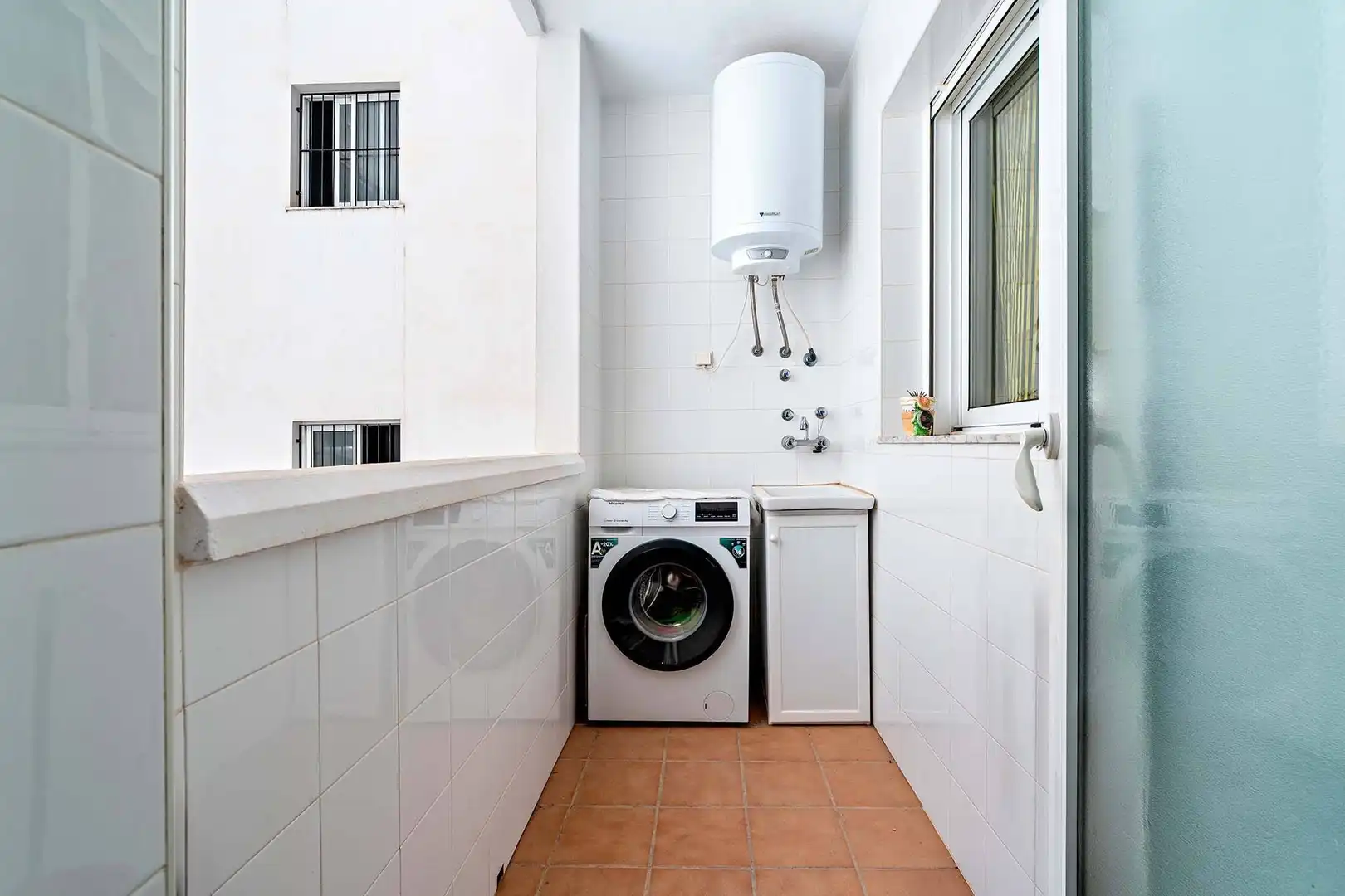 Balcony of Flat for rent in Roquetas de Mar  with Air Conditioner, Heating and Private garden