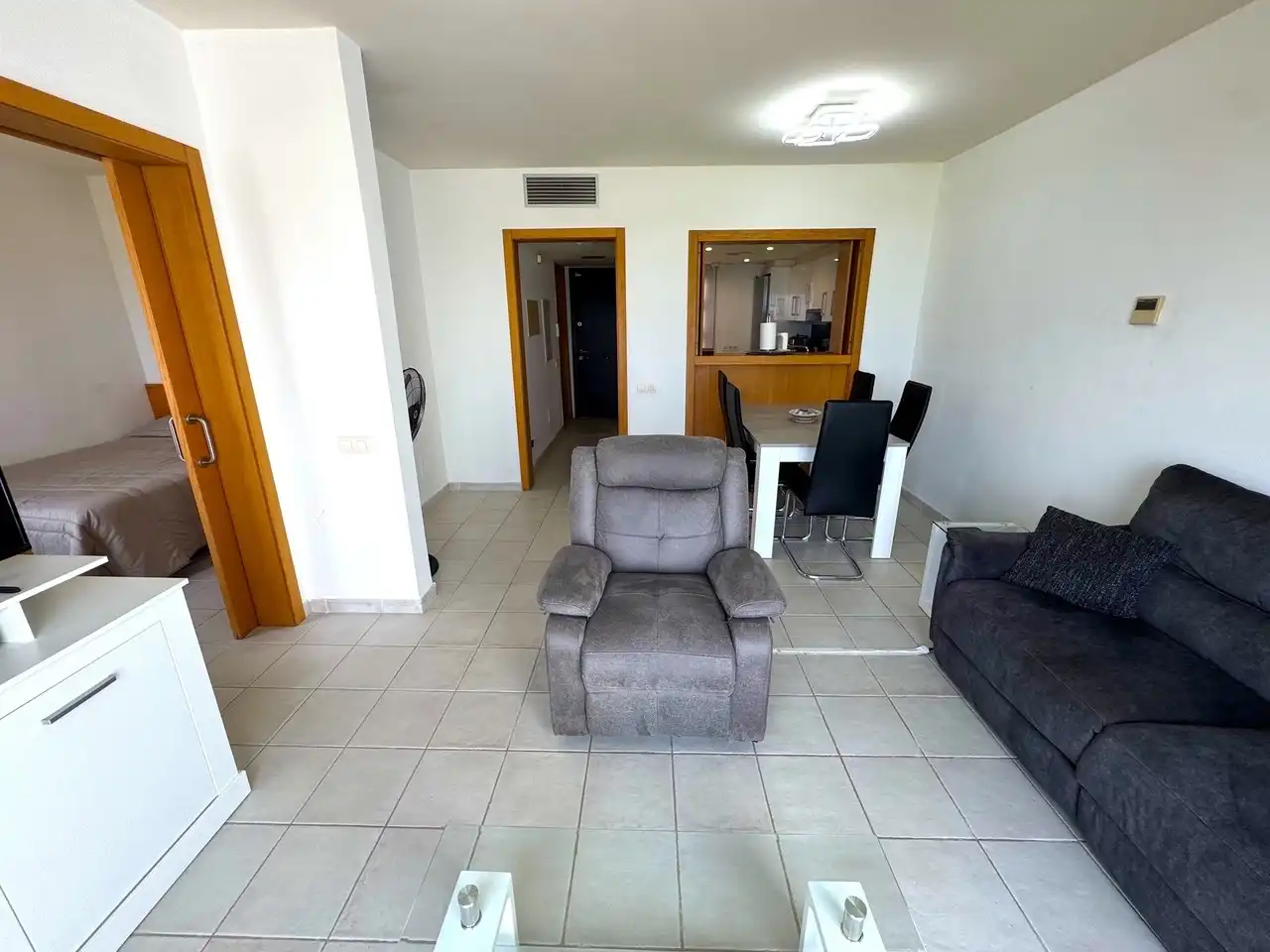 Sala d'estar de Apartament en venda en Mojácar amb Aire condicionat, Terrassa i Piscina