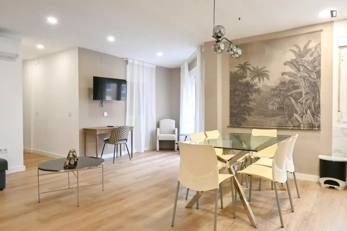 Esszimmer von Wohnungen zur Miete in Madrid mit Klimaanlage, Heizung und Möbliert