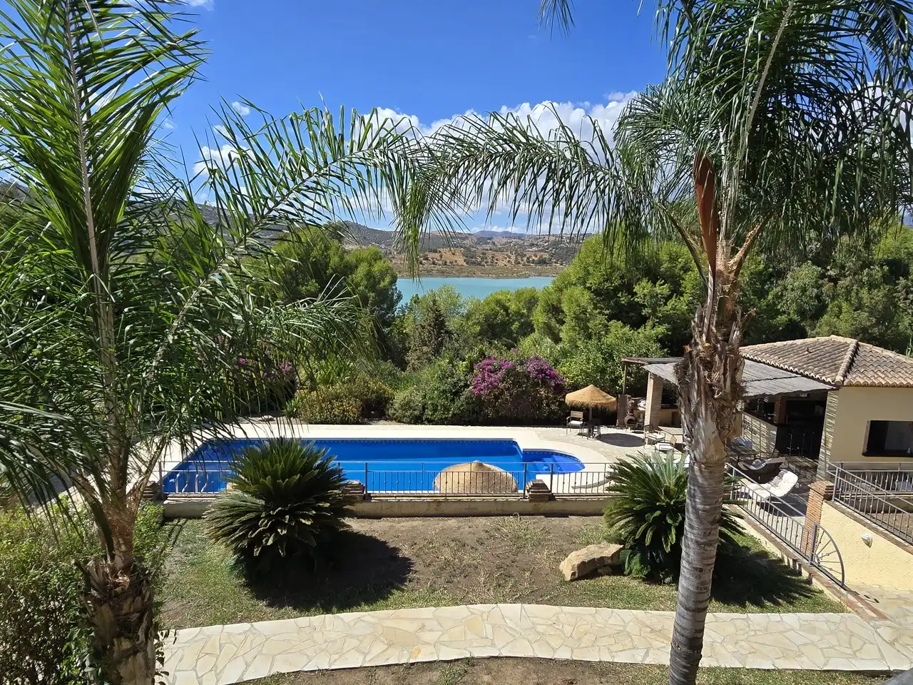 Swimming pool of Houses for sale in Viñuela  with Air Conditioner, Terrace and Swimming Pool