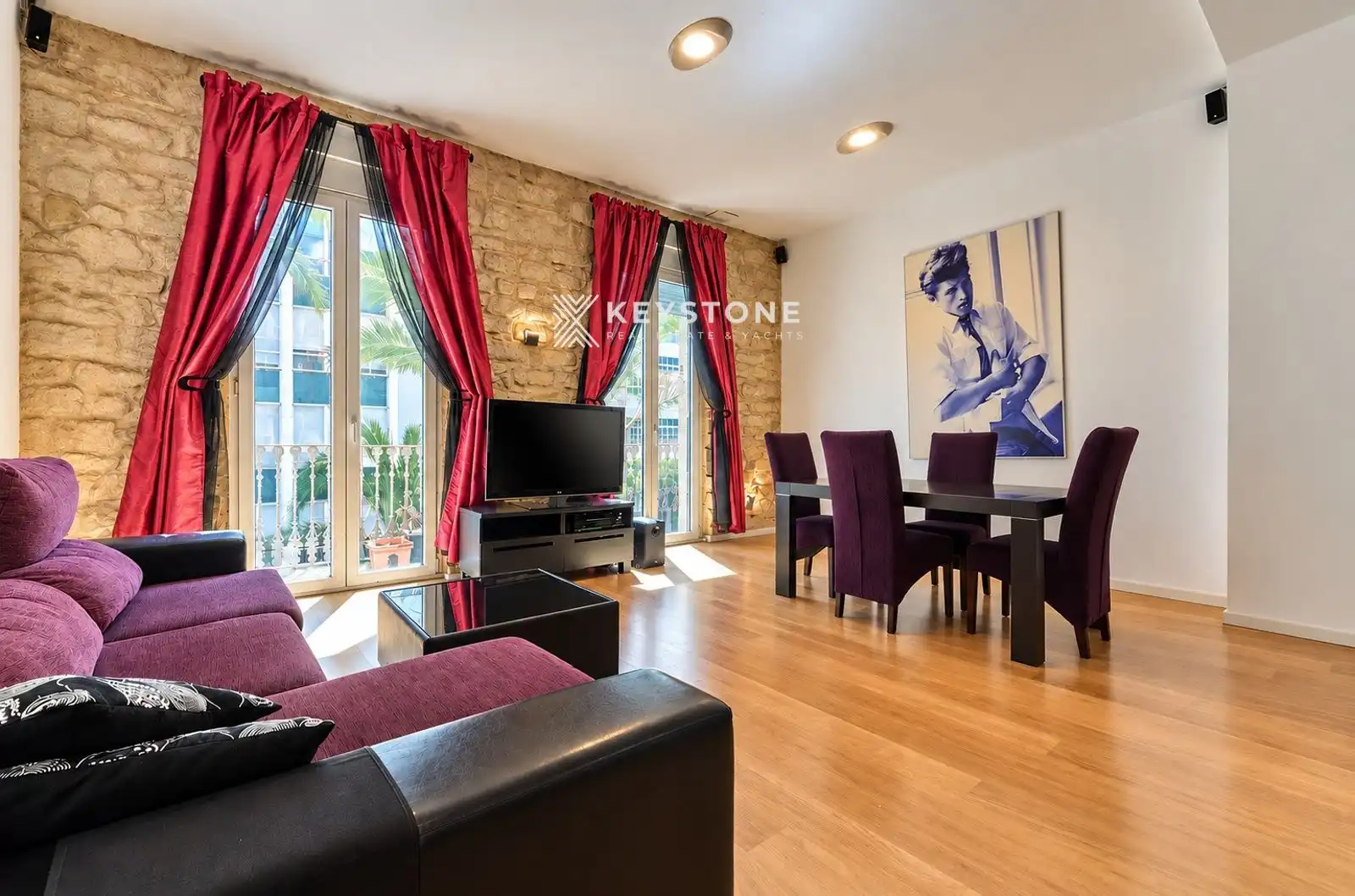 Sala de estar de Piso de alquiler en Alicante / Alacant con Aire acondicionado, Calefacción y Terraza