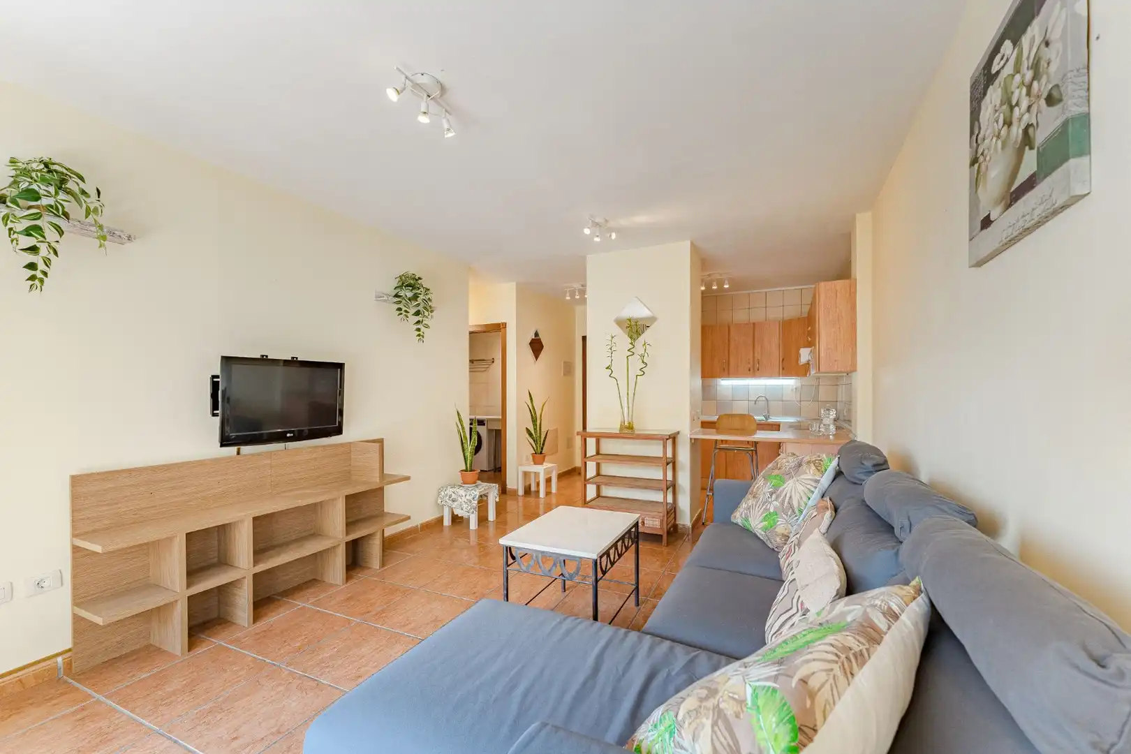 Sala d'estar de Apartament de lloguer en San Miguel de Abona amb Moblat i Piscina comunitària