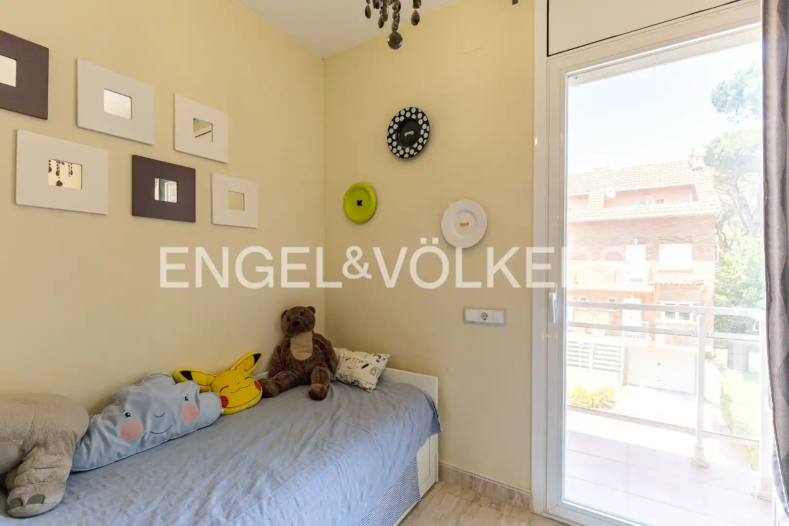 Schlafzimmer von Einfamilien-Reihenhaus zur Miete in Castelldefels mit Klimaanlage, Heizung und Privatgarten