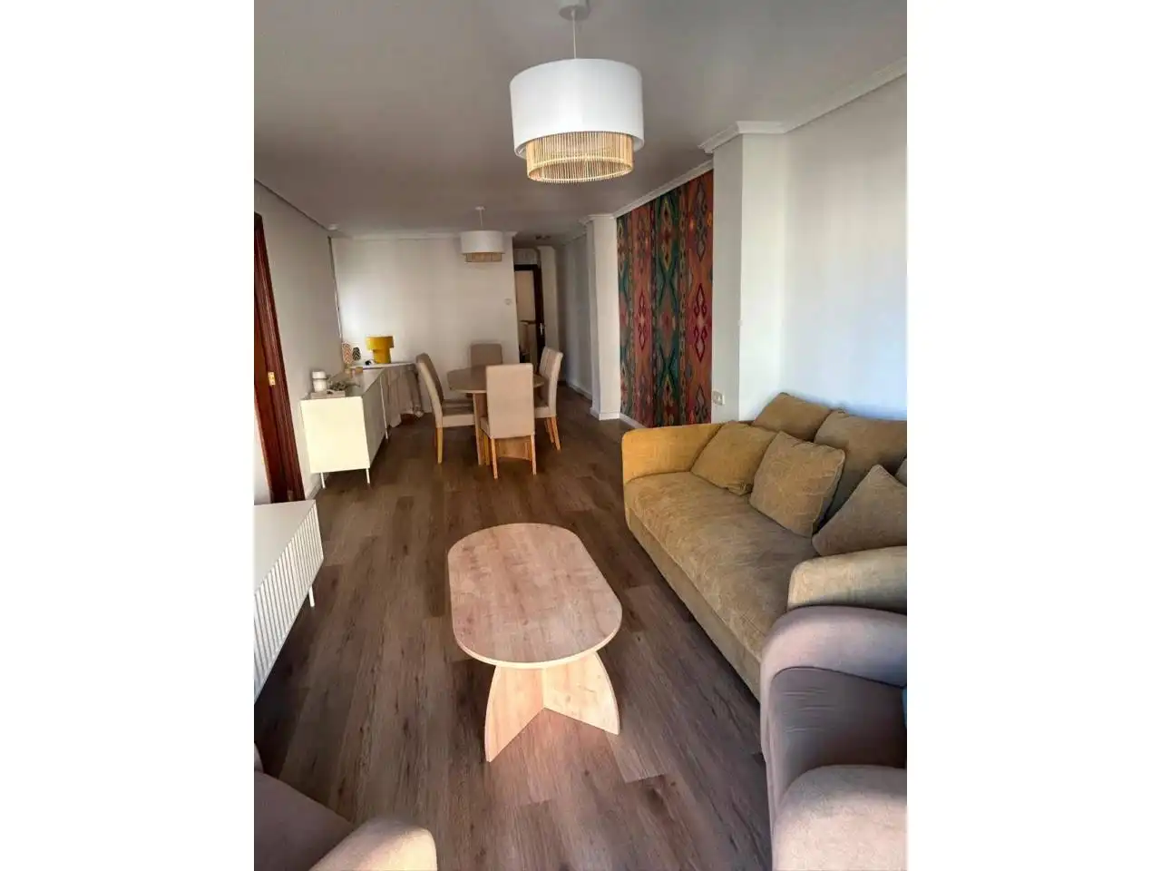 Living room of Flat for rent in Valencia  with Air Conditioner, Parquet flooring and Storage room