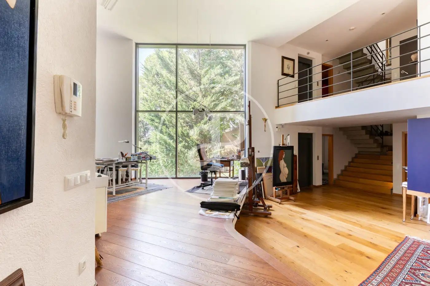 Living room of Houses for sale in Sant Cugat del Vallès  with Air Conditioner, Heating and Private garden