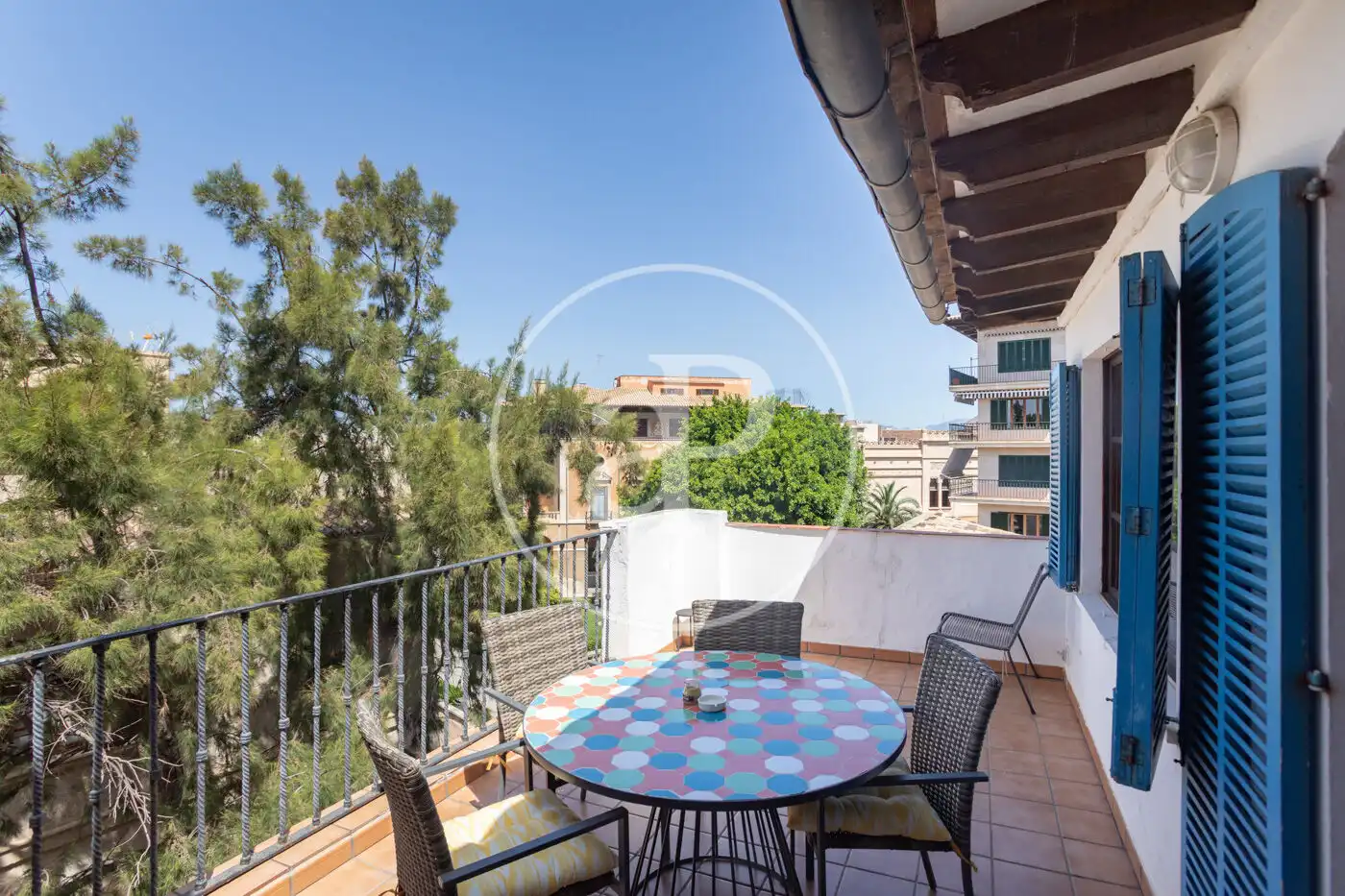 Terrassa de Pis de lloguer en  Palma de Mallorca amb Aire condicionat, Terrassa i Moblat