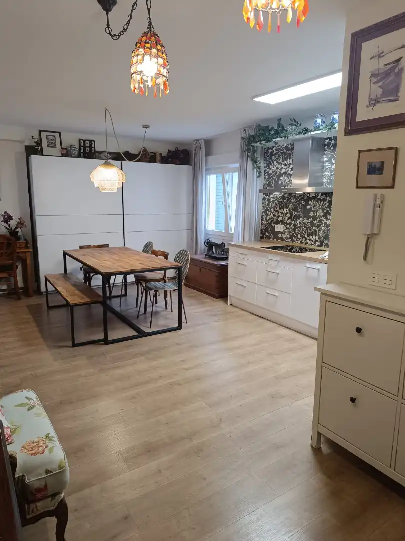 Kitchen of Flat for sale in Oviedo   with Heating, Parquet flooring and Storage room