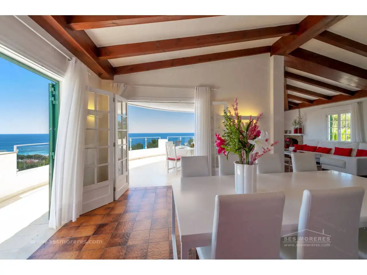 Comedor de Casa o chalet en venta en Es Migjorn Gran con Jardín privado, Terraza y Piscina