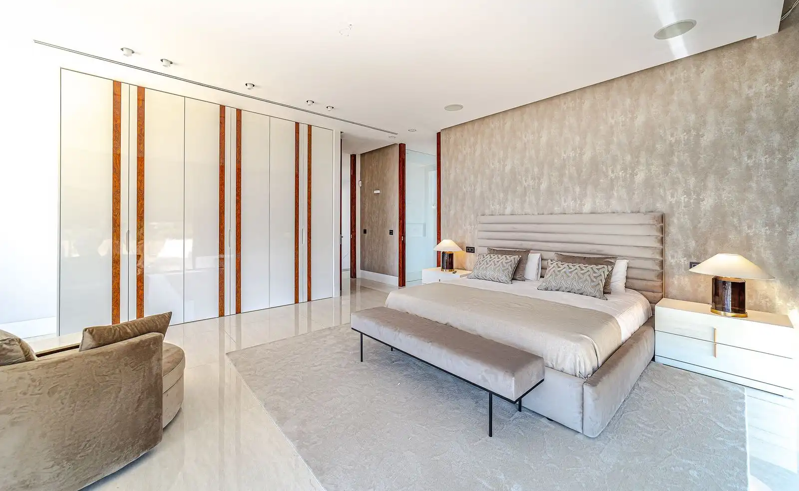 Schlafzimmer von Haus oder Chalet zur Miete in Marbella mit Klimaanlage, Privatgarten und Terrasse