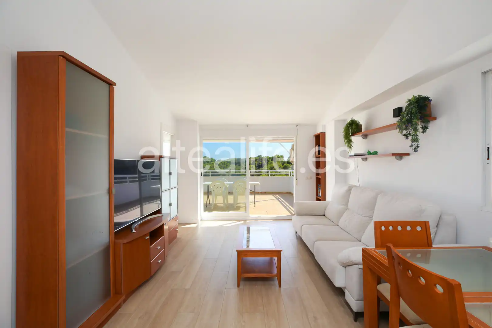 Wohnzimmer von Wohnungen zur Miete in Altea mit Klimaanlage, Heizung und Terrasse