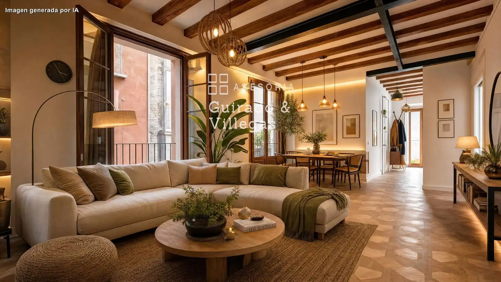 Sala d'estar de Pis en venda en Barcelona amb Aire condicionat, Terrassa i Moblat