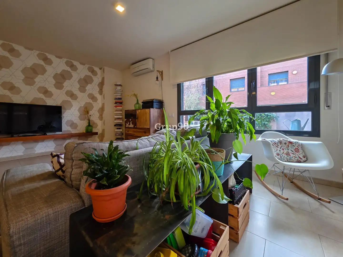 Sala d'estar de Casa adosada en venda en Lleida amb Calefacció, Terrassa i Balcó