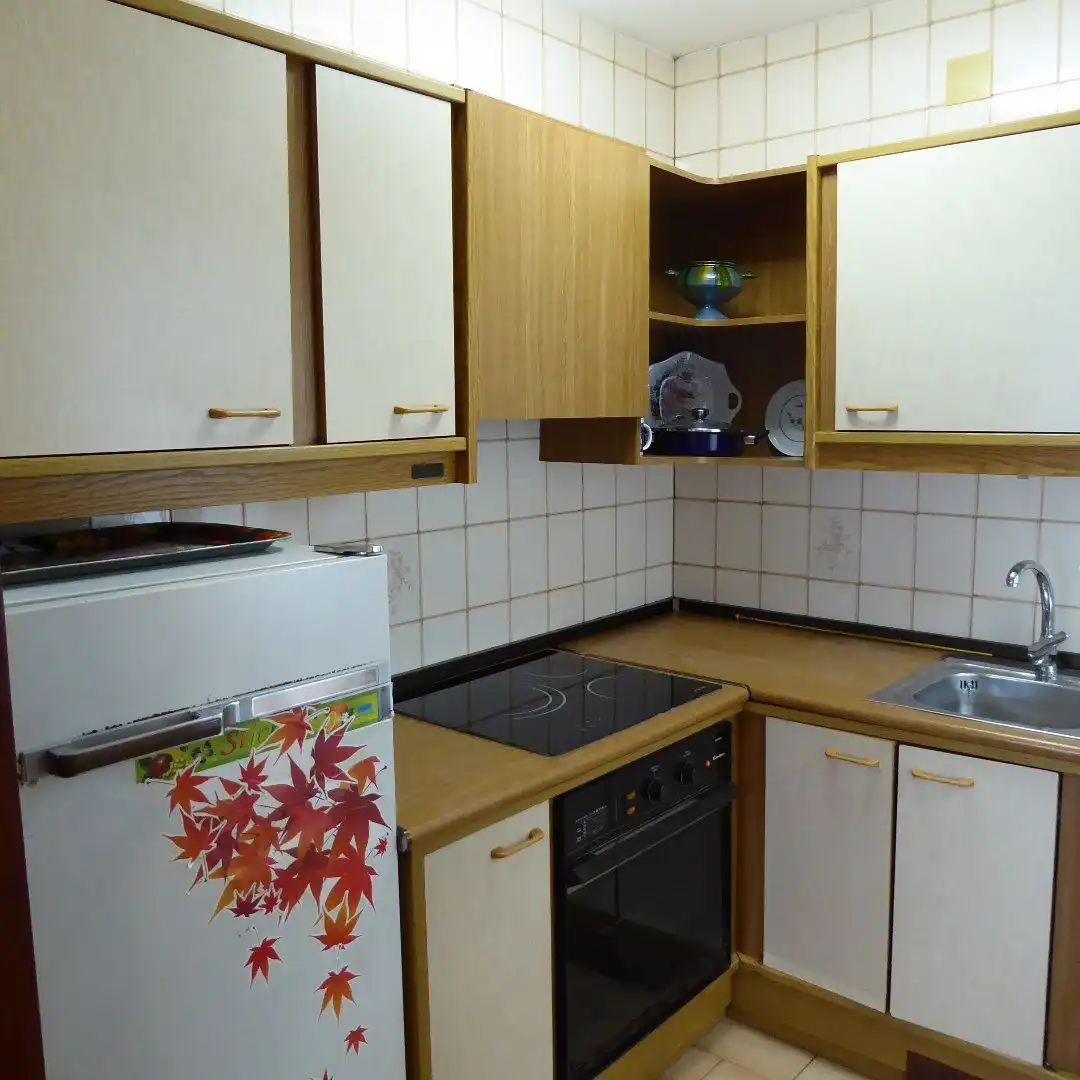 Cocina de Ático de alquiler en Oviedo  con Calefacción, Parquet y Terraza