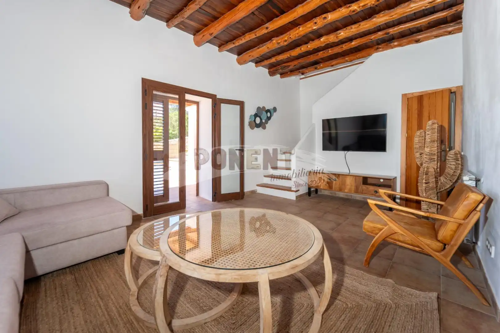 Sala de estar de Casa o chalet de alquiler en Sant Josep de sa Talaia con Aire acondicionado, Calefacción y Jardín privado