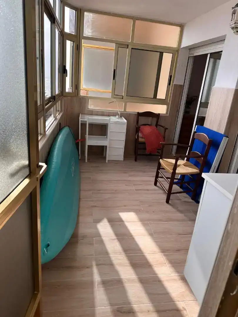 Terraza de Piso de alquiler en La Manga del Mar Menor con Jardín privado, Piscina y Amueblado