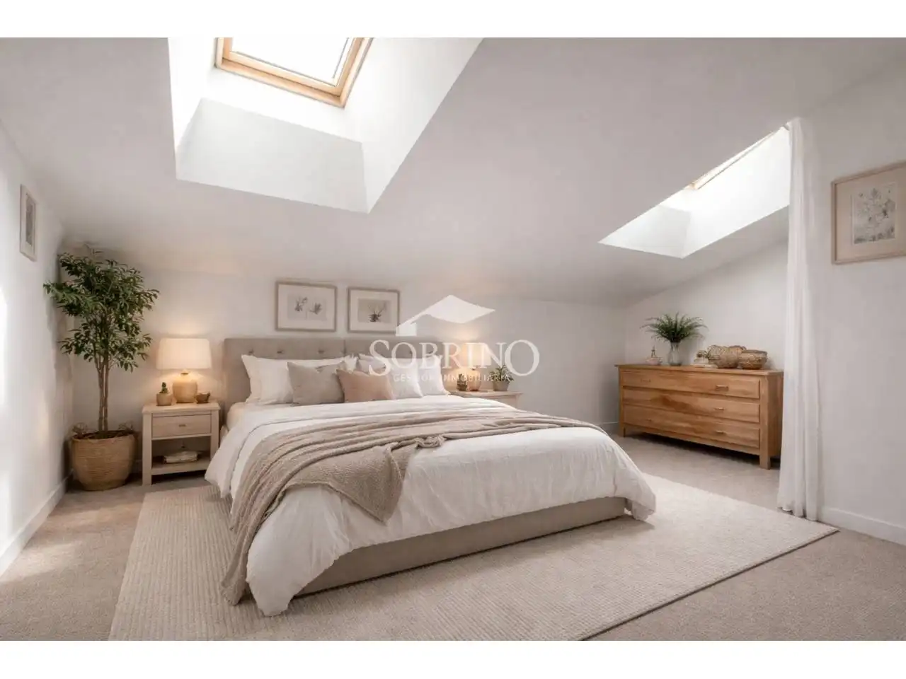 Schlafzimmer von Dachboden zum Verkauf in Llanes mit Abstellraum