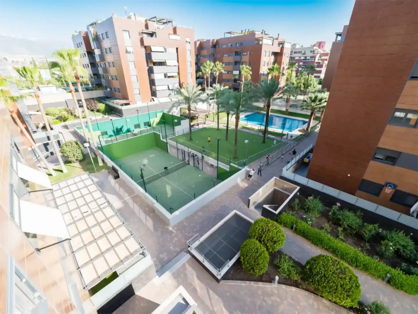 Terraza de Piso de alquiler en Granada con Aire acondicionado, Jardín privado y Parquet
