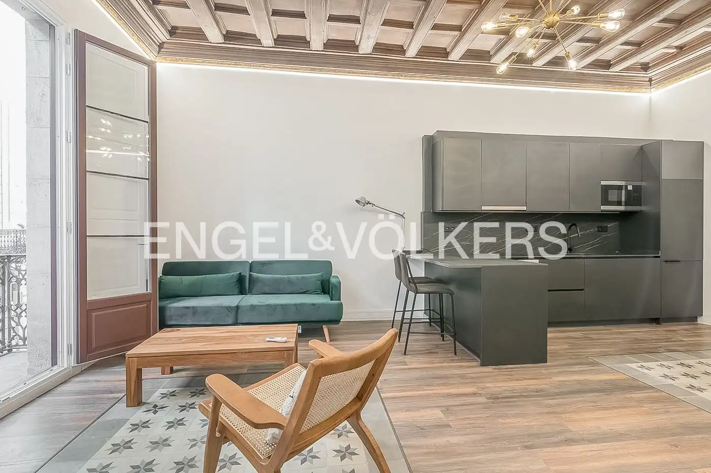 Sala d'estar de Pis de lloguer en Barcelona amb Aire condicionat, Calefacció i Moblat