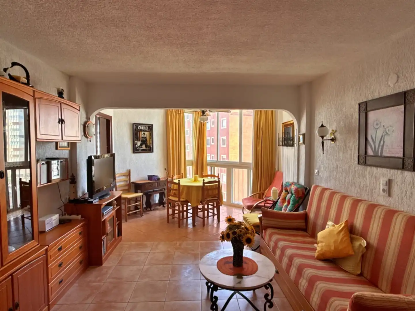 Living room of Apartments for sale in Calpe / Calp  with Air Conditioner, Heating and Private garden