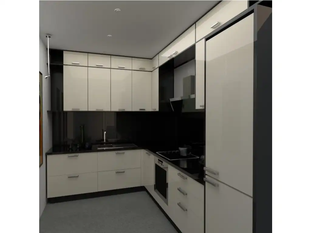 Cocina de Apartamento en venta en Finestrat con Jardín privado y Piscina
