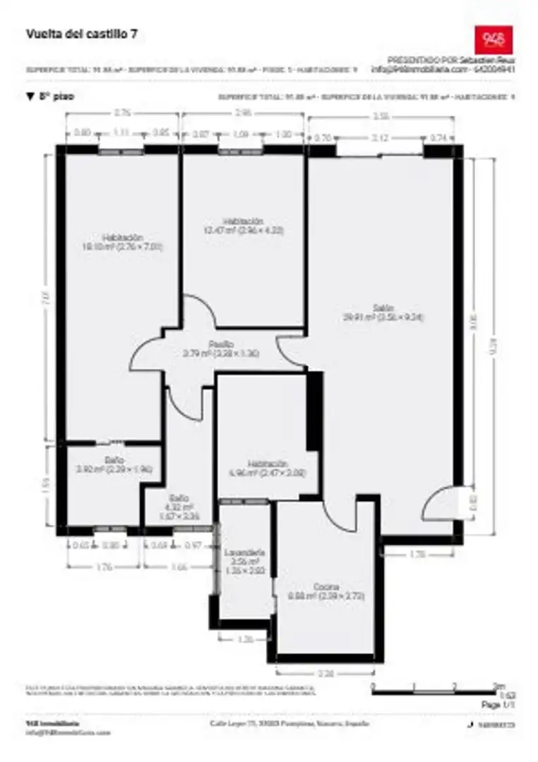 Piso en venta en  Pamplona / Iruña con Calefacción