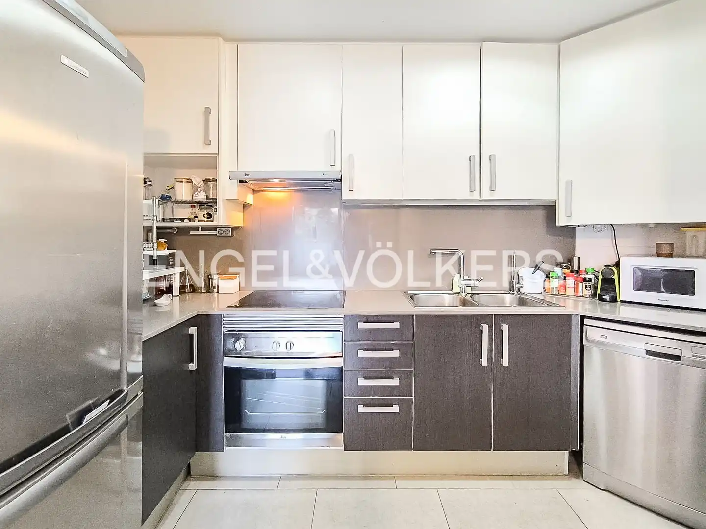 Cocina de Piso de alquiler en Barcelona con Aire acondicionado, Calefacción y Terraza