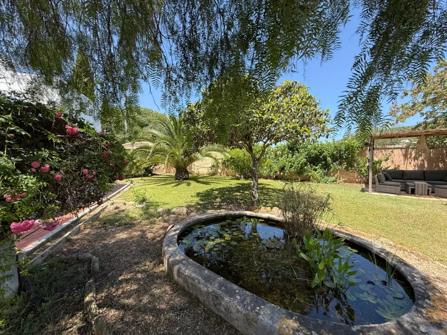 Garden of Houses for sale in Santa Eulària des Riu  with Air Conditioner, Heating and Terrace