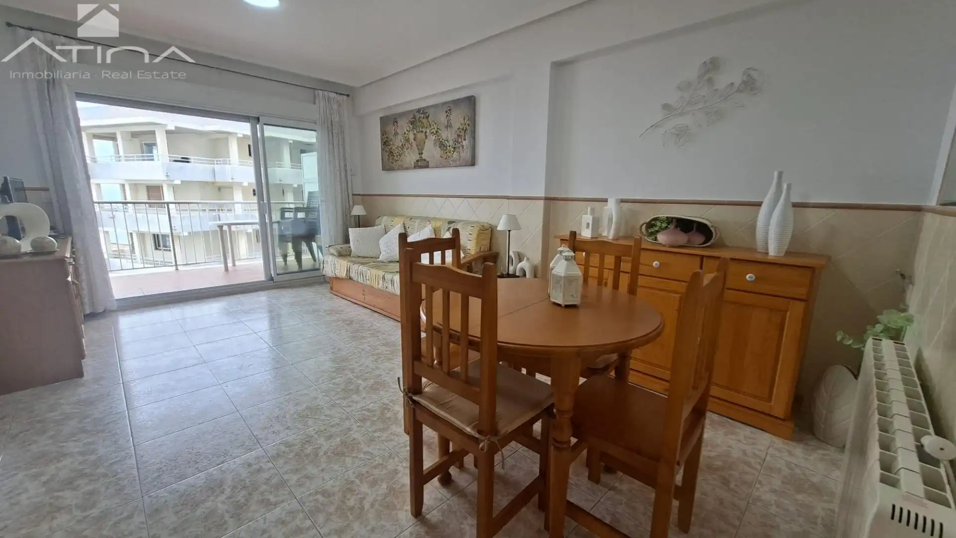 Menjador de Apartament en venda en Bellreguard amb Aire condicionat, Calefacció i Moblat