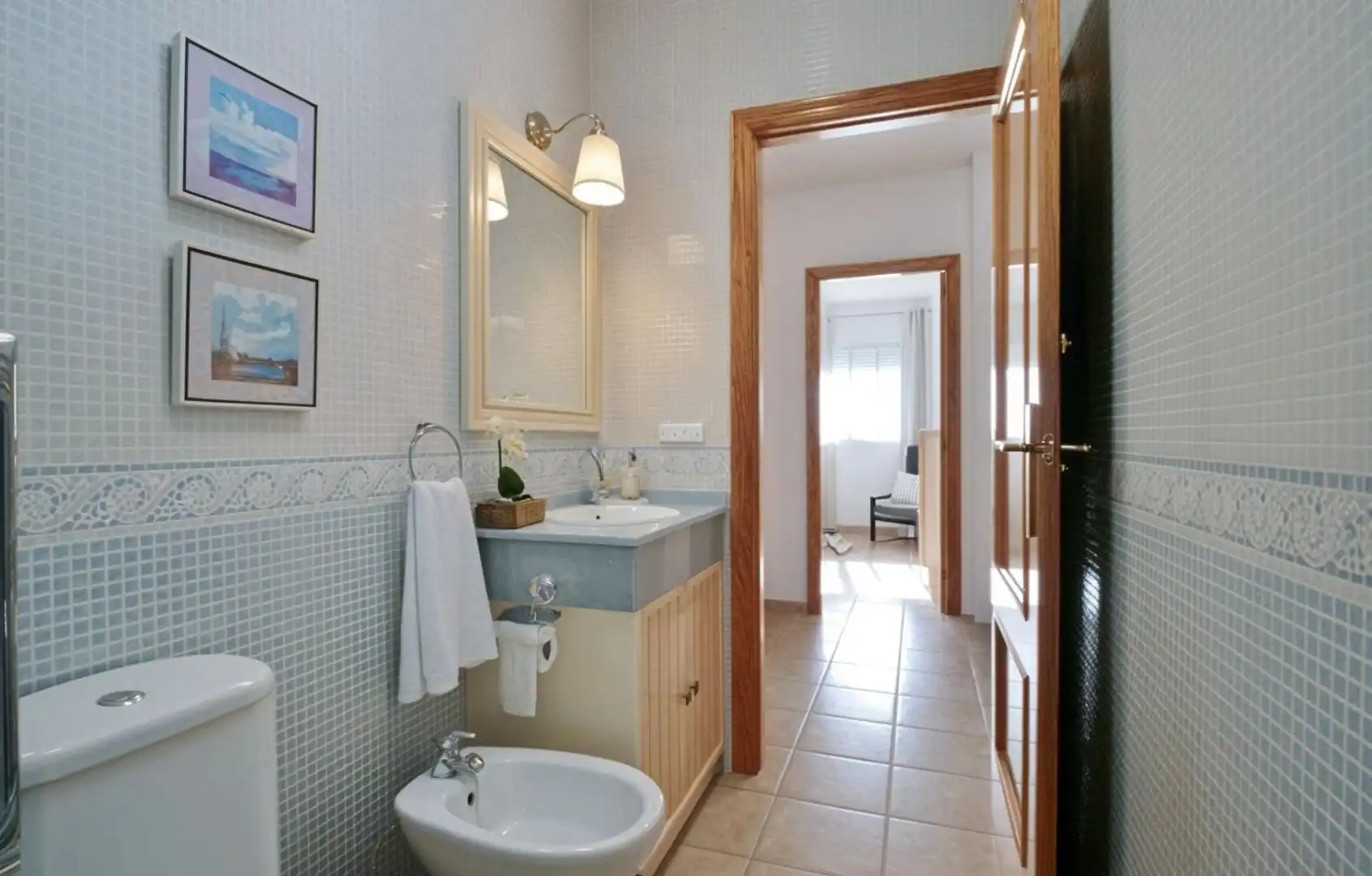 Baño de Casa adosada en venta en Níjar con Aire acondicionado, Calefacción y Jardín privado